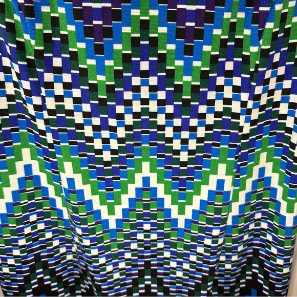 Maggy London dress blue pixelated chevron print - Picture 6 of 12